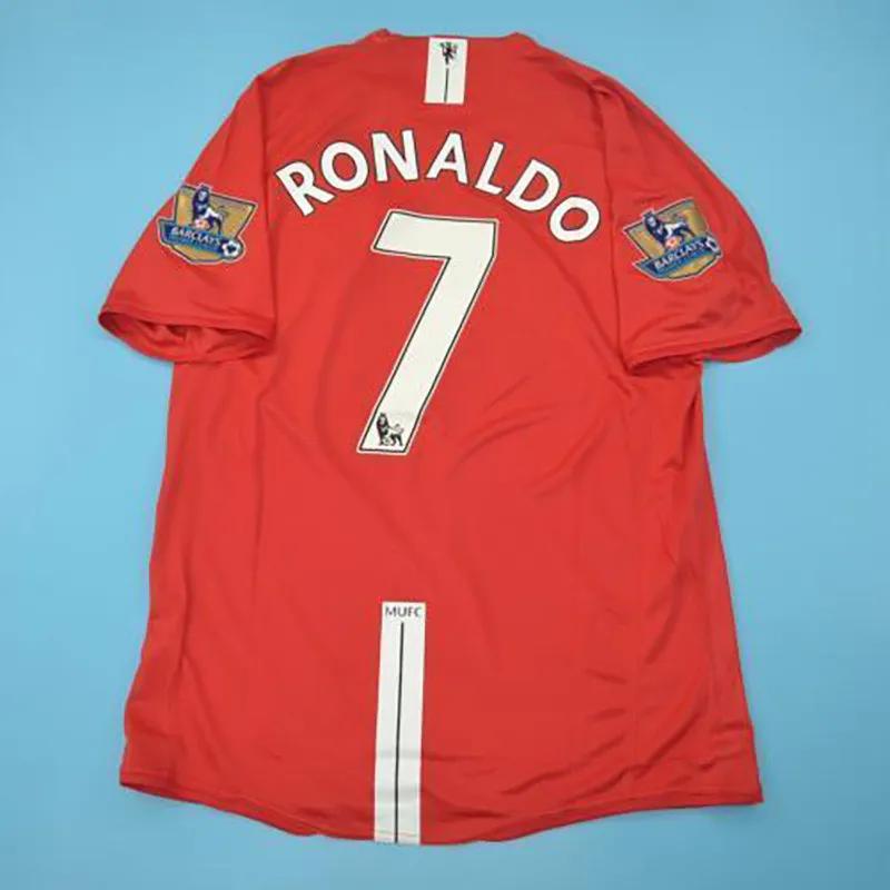 2007-2008 Man Utd Home Retro Soccer Jersey