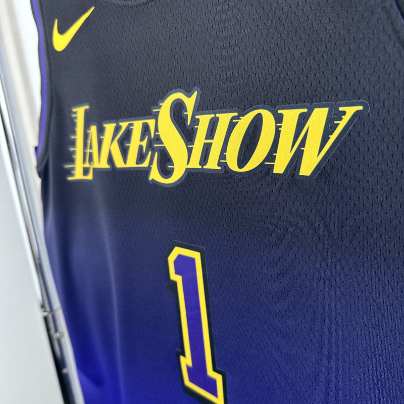 24-25 LAKERS RUSSELL #1 Royal blue City Edition Top Quality Hot Pressing NBA Jersey