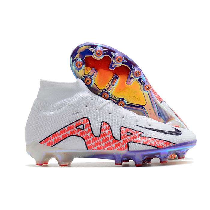 Air Zoom Mercurial Superfly IX Elite AG High Soccer Shoes-White/Red-8313904