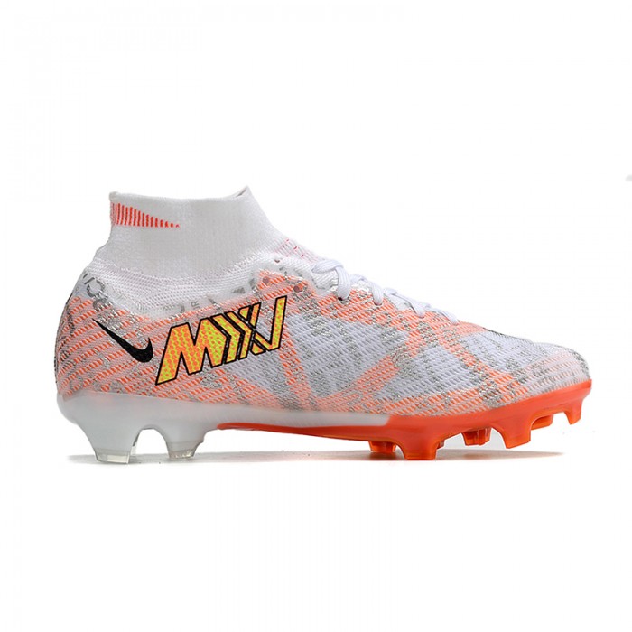 Air Zoom Mercurial Superfly IX Elite FG High Soccer Shoes-White/Orange-2908533