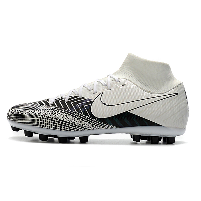 13'Dream Spee 003 AG High Soccer Shoes-White/Black-2971244