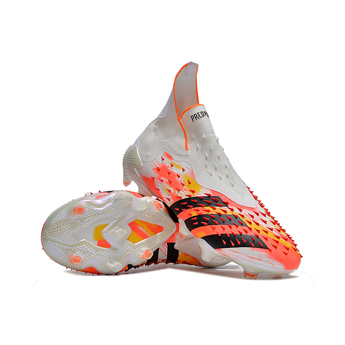 PREDATOR FREAK + FG High Soccer Shoes-White/Red-2578370