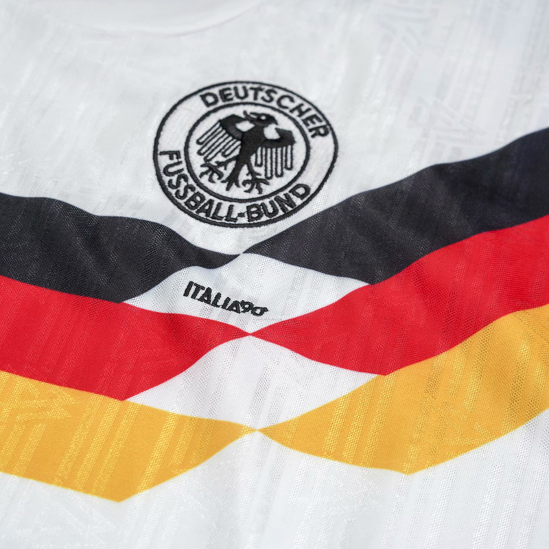 1990 Germany Home White Retro Long Sleeve Soccer Jersey