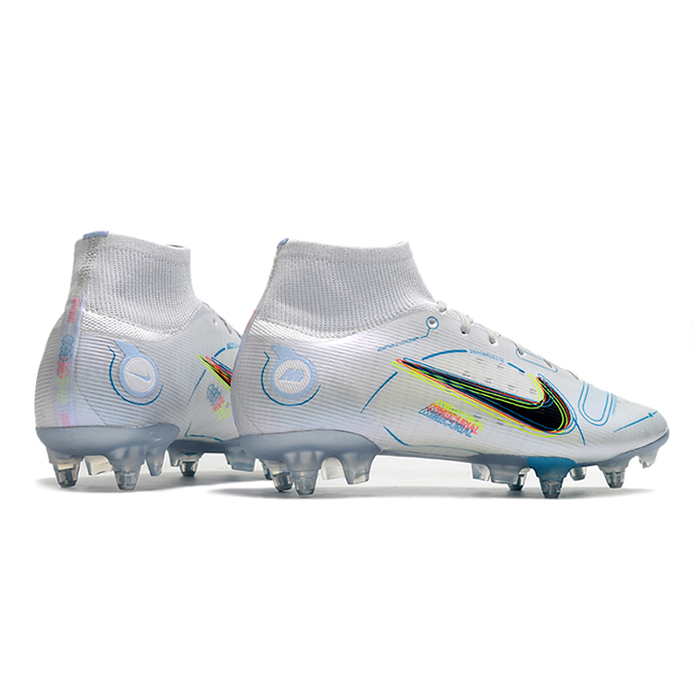 Mercurial Superfly 8 Elite SG Soccer Shoes-White/Blue-615820