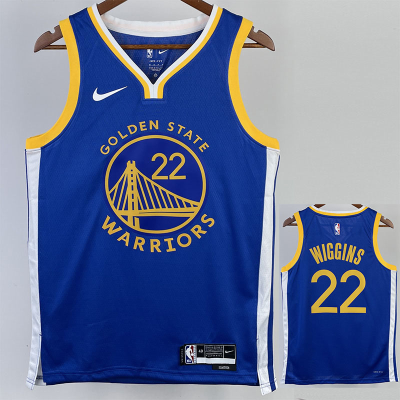 22-23 WARRIORS WIGGINS #22 Blue Top Quality Hot...