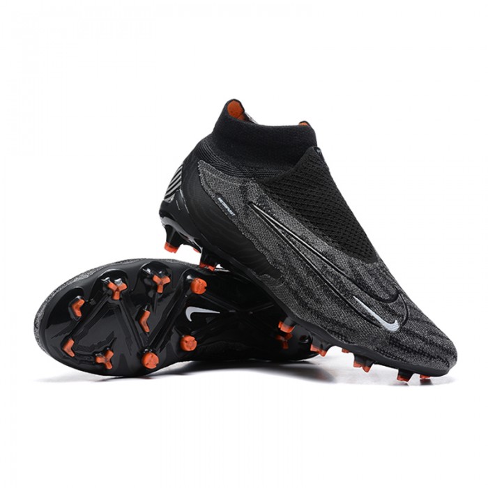 Phantom GX Elite FG High Soccer Shoes-Gray/Black-9965667