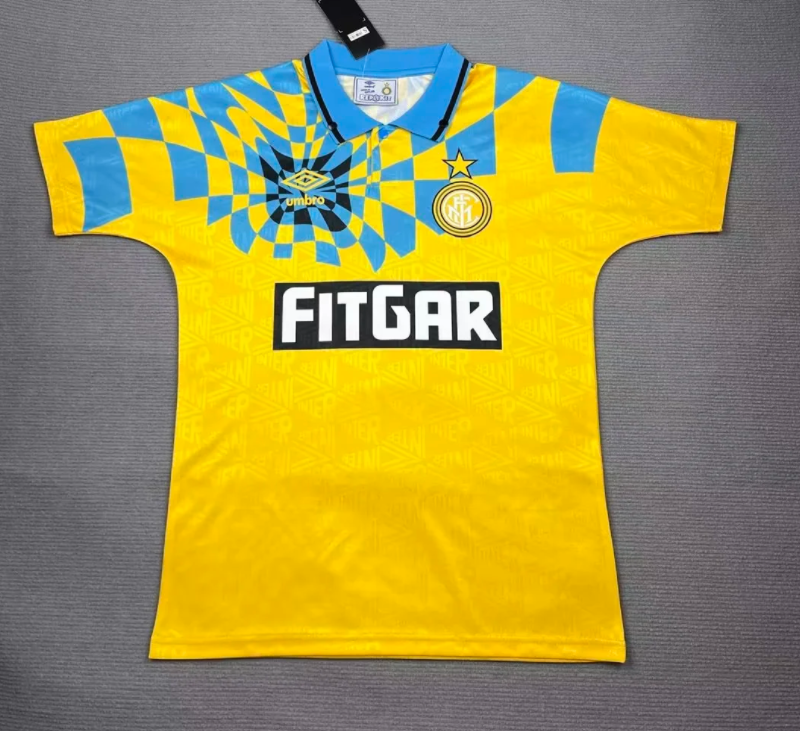 1991-1992 INT three White Retro Soccer Jersey