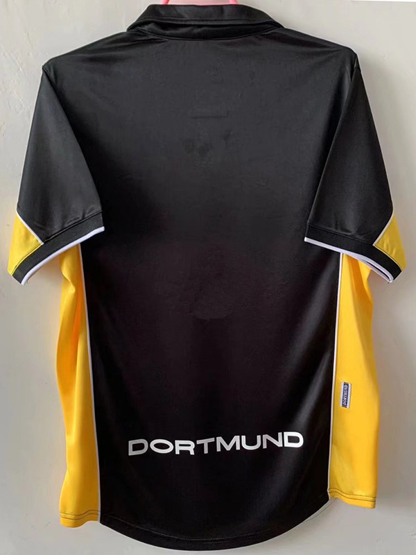 1998 Dortmund Away Black Retro Soccer Jersey