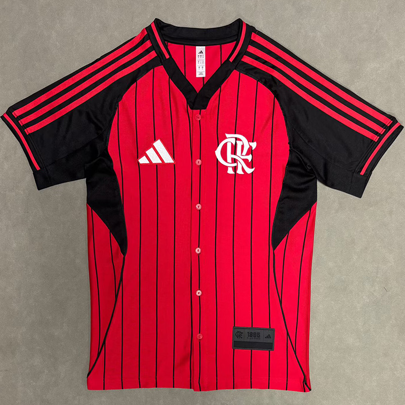 25-26 Flamengo Red Casual Edition Baseball Jersey
