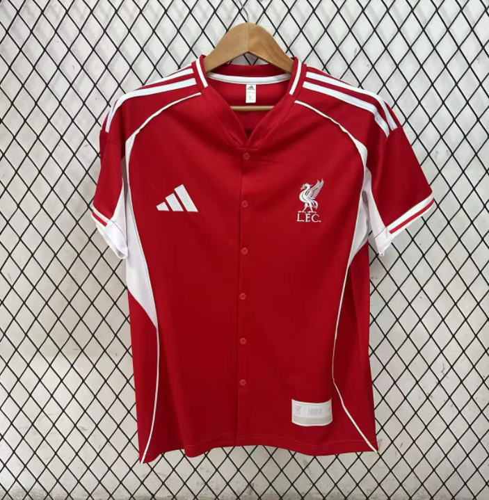 25-26 LIV red Green Casual Edition Baseball Jersey