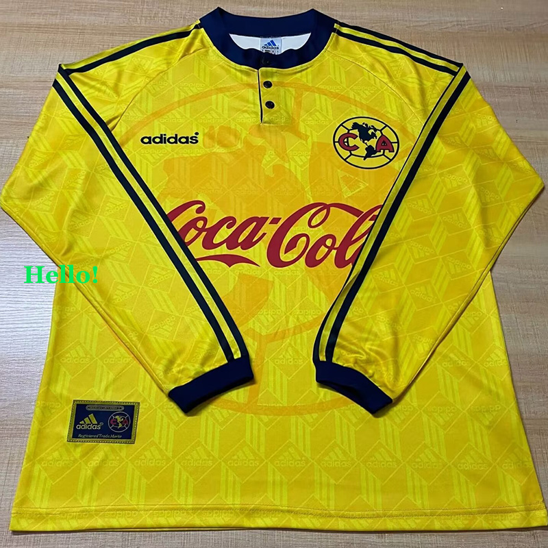 1998-1999 Club America Home Long Sleeve Retro Soccer Jersey (长袖)