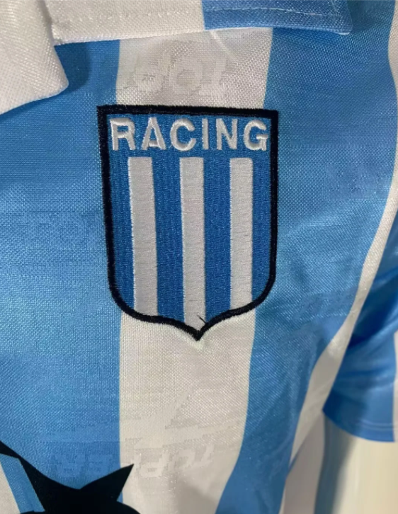1997-1998 Racing Club Home Retro Soccer Jersey