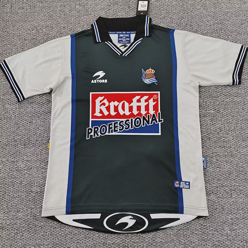 2000-2002 Real Sociedad Away Retro Soccer Jersey