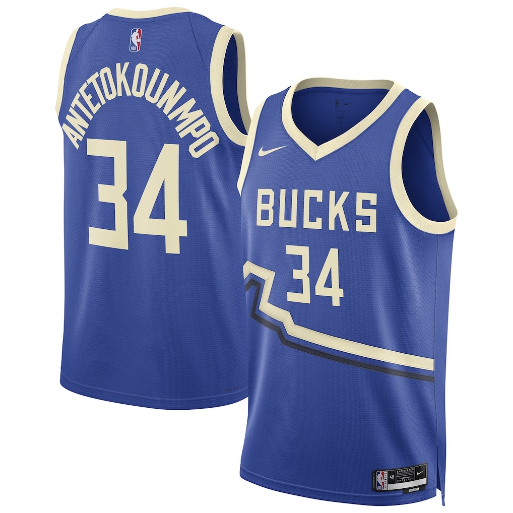 24-25 BUCKS ANTETOKOUNMPO #34 Purple Top Qualit...