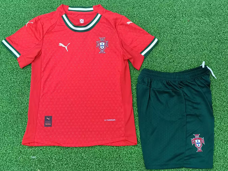 25-26 Portugal Home Kids Player Version Soccer Jersey *PM(球员童装)