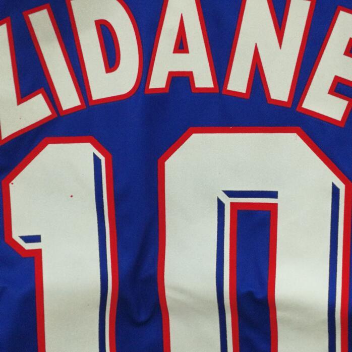 1998 ZIDANE #10 France Home Retro Soccer Jersey...