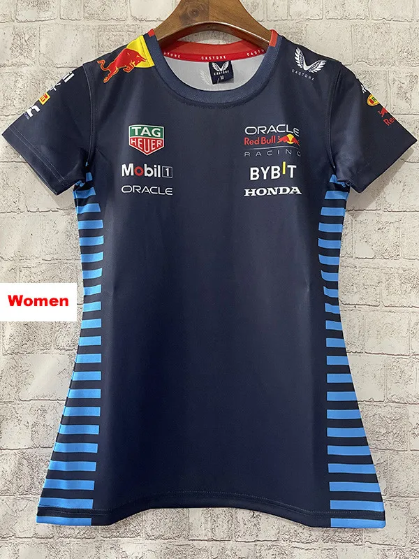 2024 F1 Red Bull Women Royal Blue Racing Suit (女)圆领