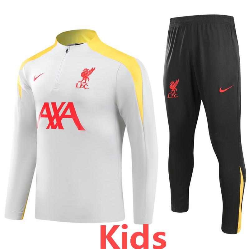 24-25 LIV Grey Kids Half Pull Tracksuit (童装)(半拉链)