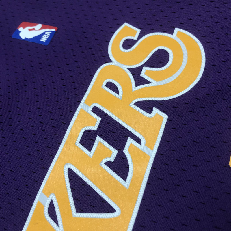 2009 LAKERS BRYANT #24 Purple Retro Top Quality...