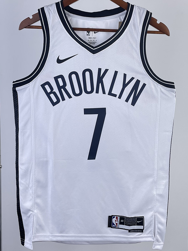 22-23 Nets DURANT #7 White Top Quality Hot Pres...