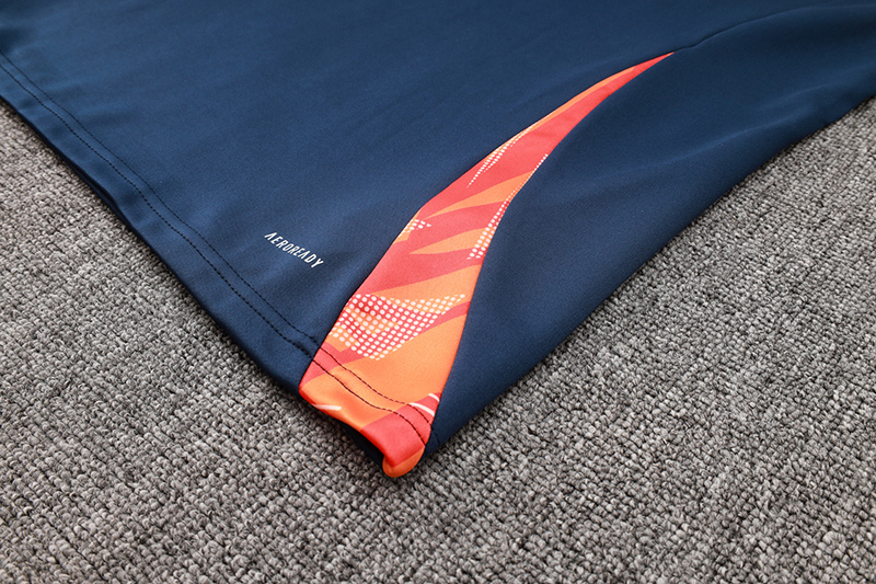 24-25 Man Utd Royal blue Kids Half Pull Tracksuit (童装)(半拉链)