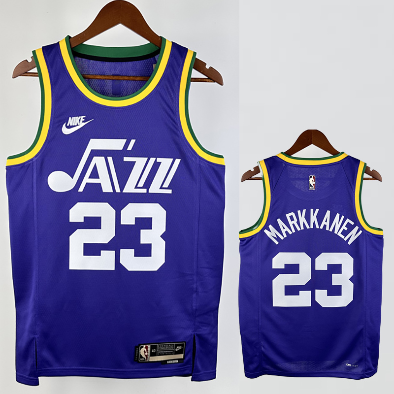 23-24 JAZZ MARKKANEN #23 purple Top Quality Top...