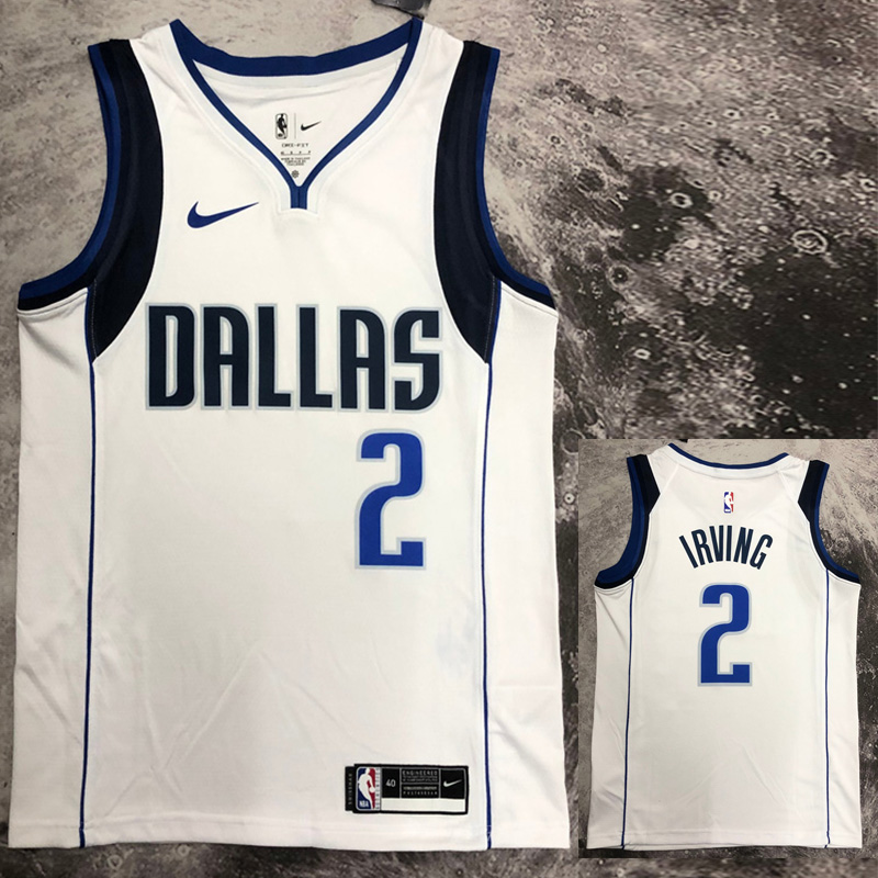 Dallas Mavericks IRVING #2 White Home Top Quali...