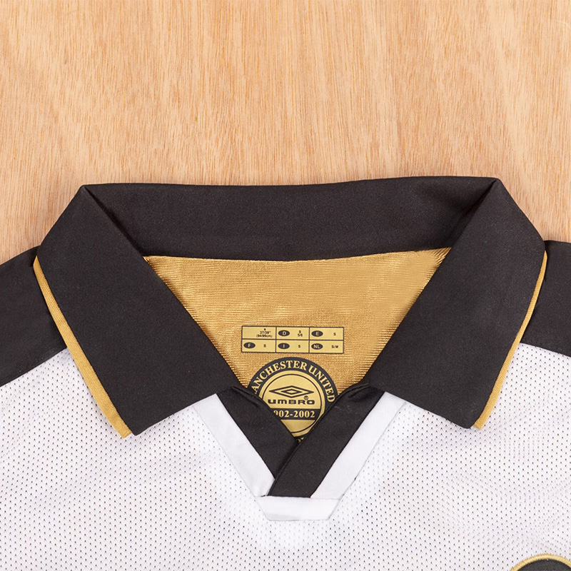 2001-2002 Man Utd 100th Anniversary Double Sided Long Sleeve Retro Soccer Jersey *双面长袖