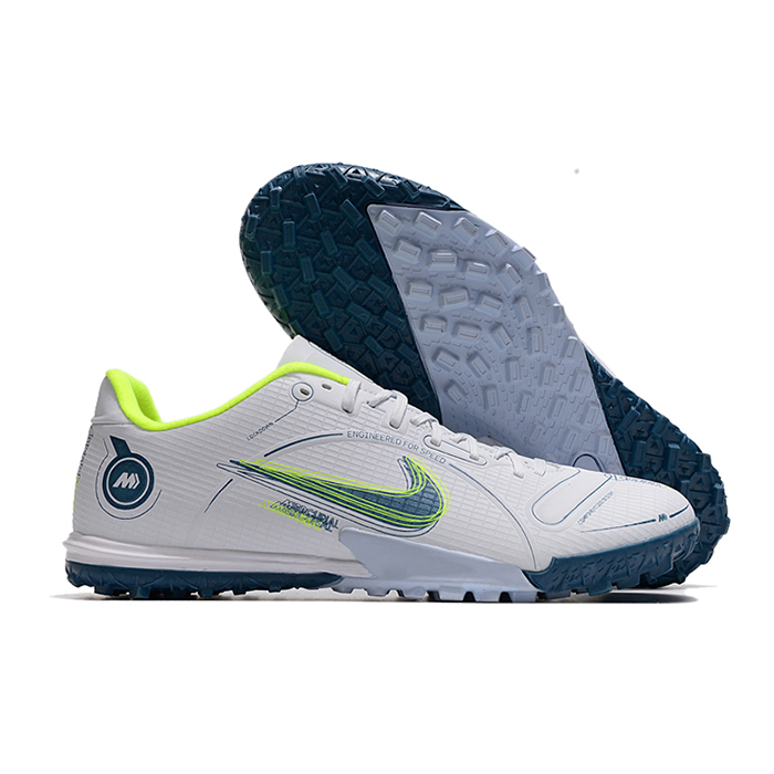 Vapor 14 Academy TF Soccer Shoes-White/Navy Blue-8849604