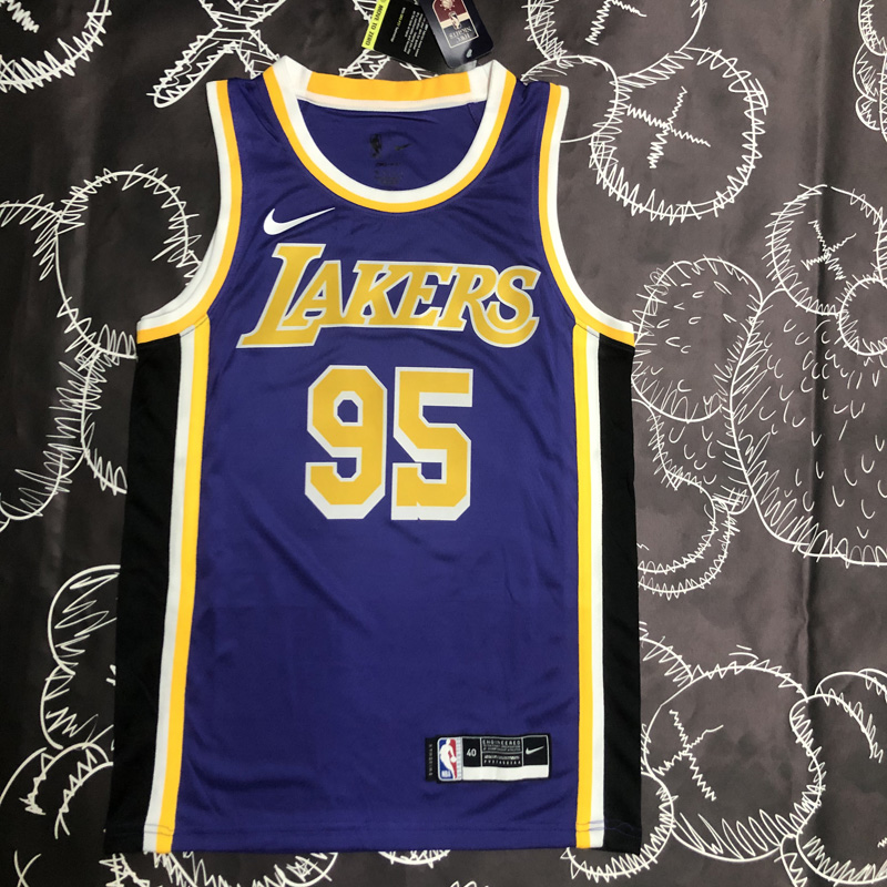 LAKERS TOSCAN #95 Purple Top Quality Hot Pressi...