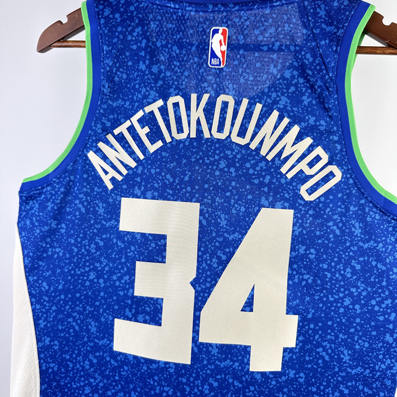 23-24 BUCKS ANTETOKOUNMPO #34 Blue City Edition...
