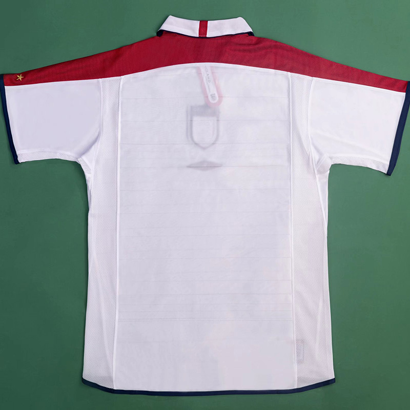 2004 England Home Retro Soccer Jersey