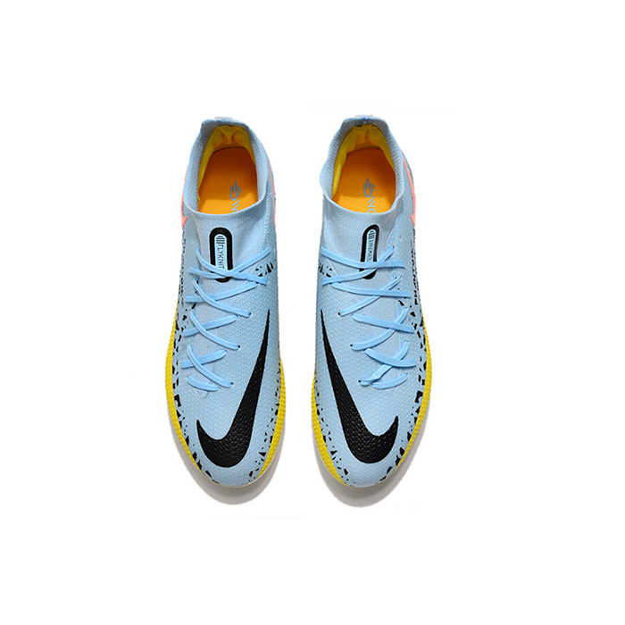 2022 World Cup Phantom GT2 Dynamic Fit Elite FG High Soccer Shoes-Blue/Yellow-6854785