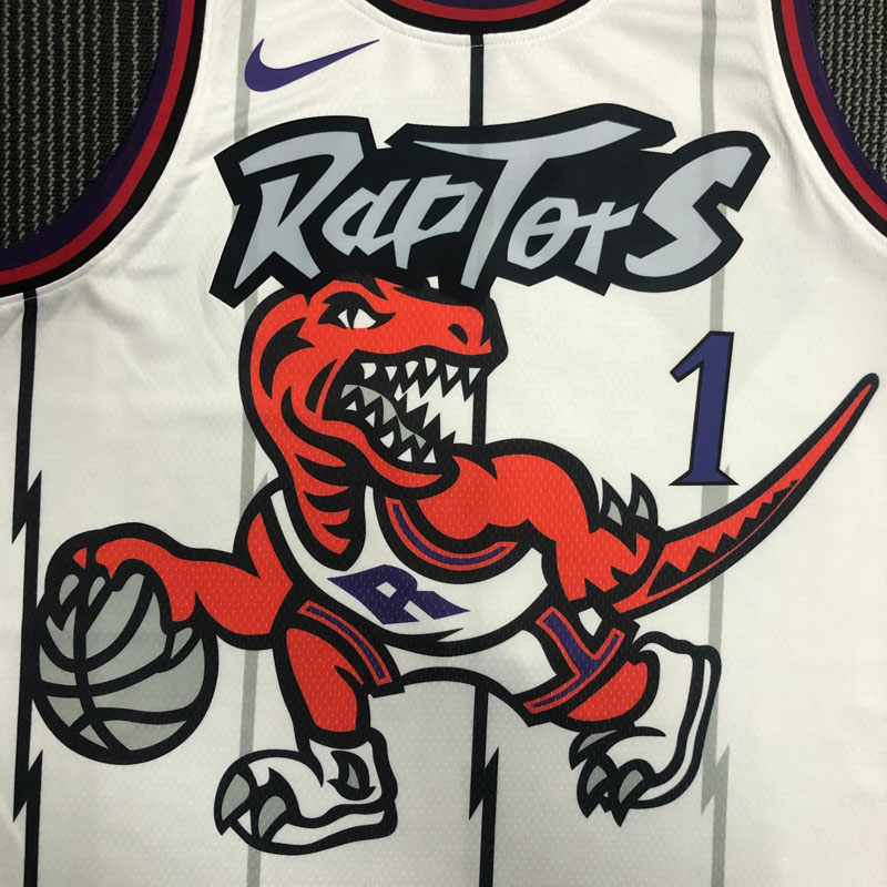 Raptors McGRADY #1 White Retro Top Quality Hot ...