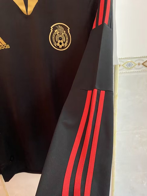 2011-2012 Mexico Away Black Long Sleeve Retro S...
