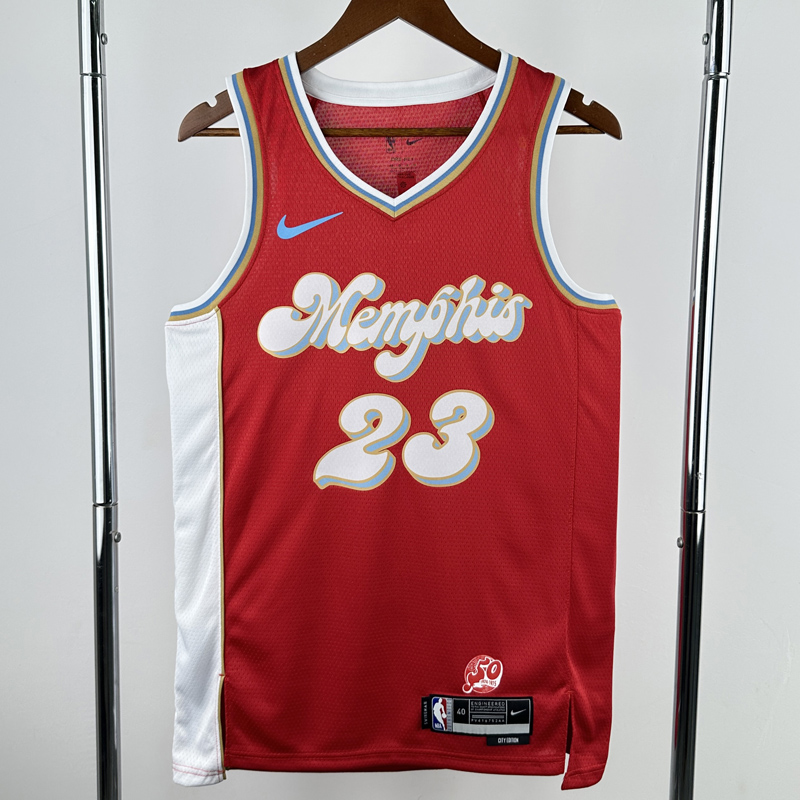 24-25 Grizzlies ROSE #23 Red City Edition Top Quality Hot Pressing NBA Jersey