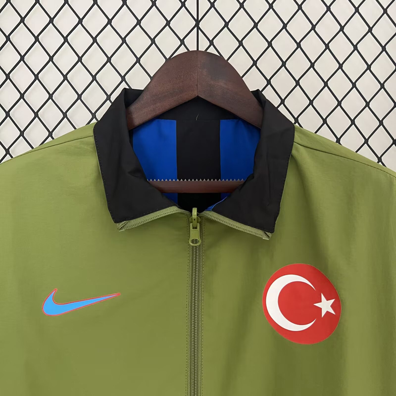 24-25 Turkey Green & Blue Double Sided Windbreaker (双面风衣)