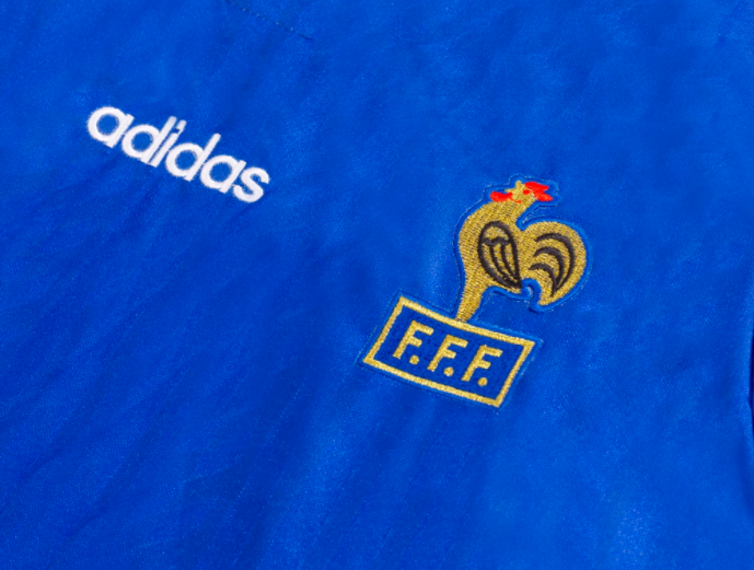 1994-1995 France Home Retro Soccer Jersey