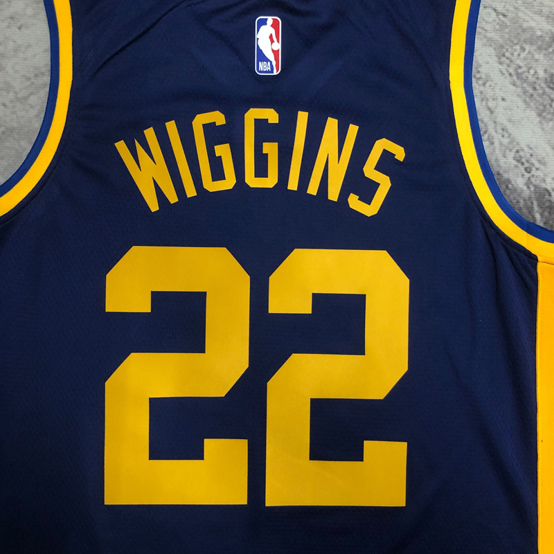 22-23 WARRIORS WIGGINS #22 Dark blue Top Qualit...