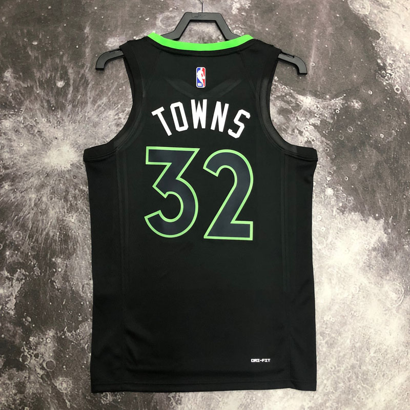 22-23 TIMBERWOLVES TOWNS #32 Black Top Quality ...