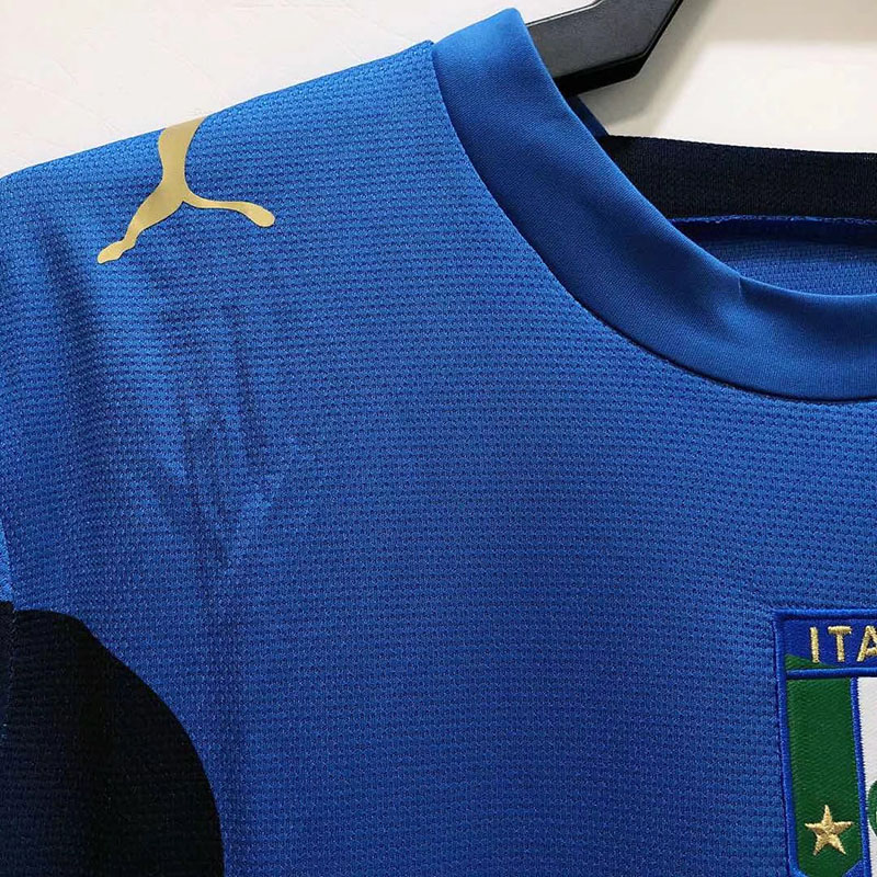 2006 Italy Home Blue Retro Soccer Jersey