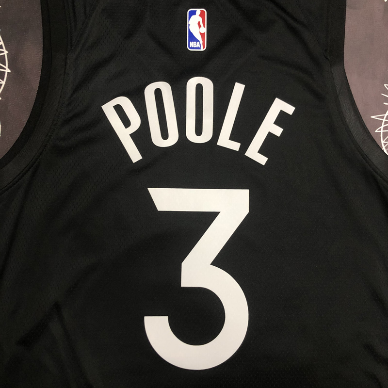 2020 Warriors POOLE #3 Black Grey Top Quality H...