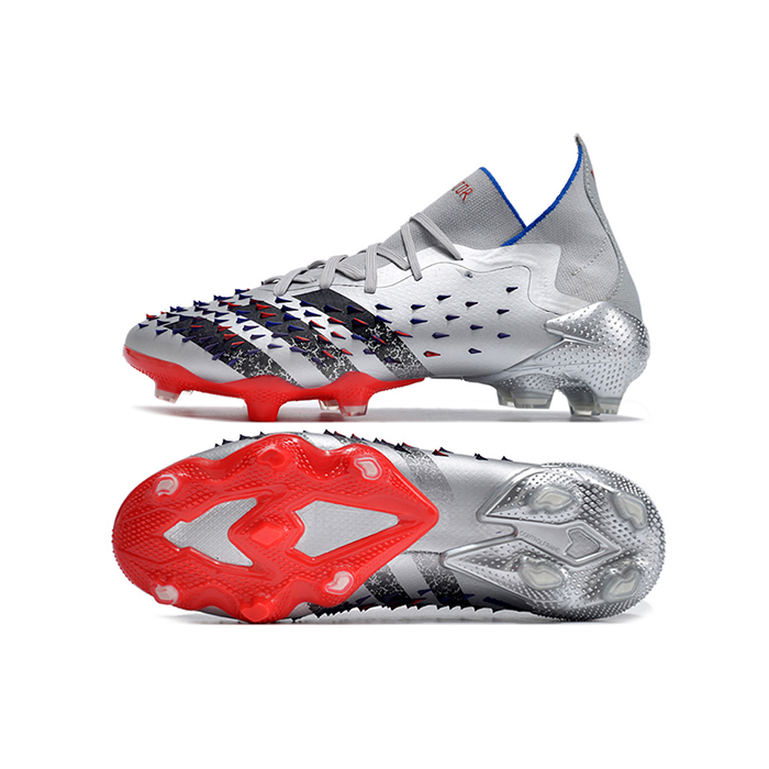 PREDATOR FREAK .1 FG High Soccer Shoes-Silver/Gray-6565716
