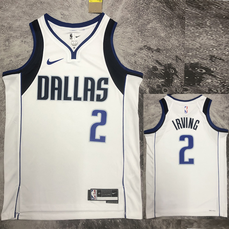 22-23 Dallas Mavericks IRVING #2 White Home Top...