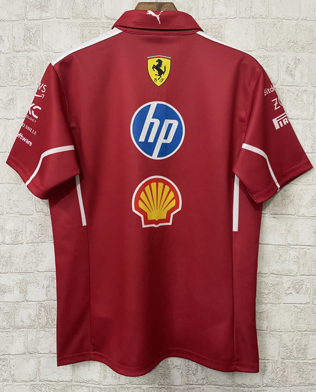 2025 F1 Ferrari Polo Racing Suit (有领)