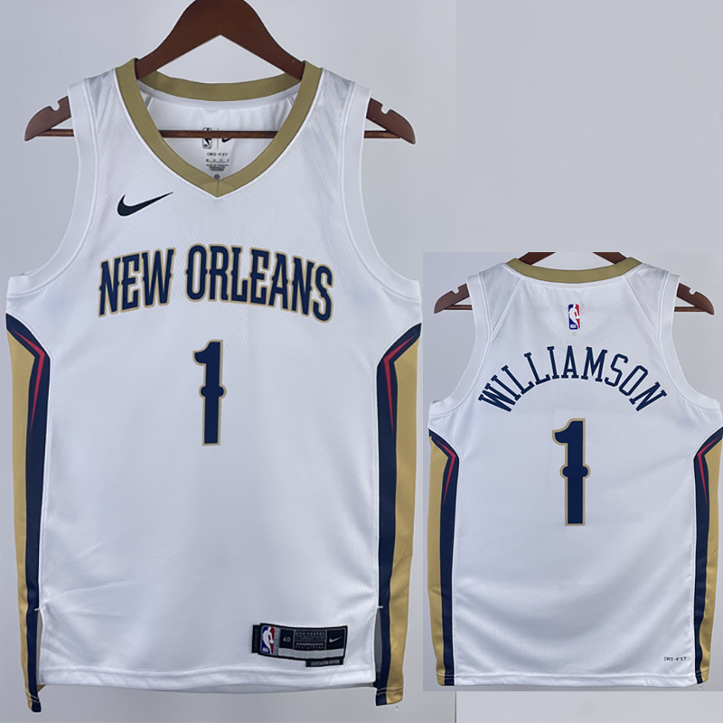 22-23 Pelicans WILLIAMSON #1 White Top Quality ...