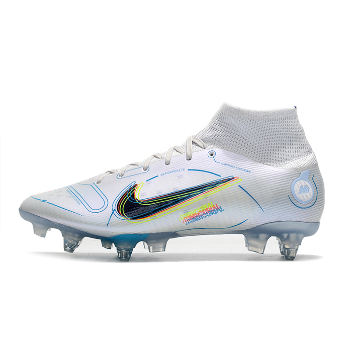 Mercurial Superfly 8 Elite SG Soccer Shoes-White/Blue-615820