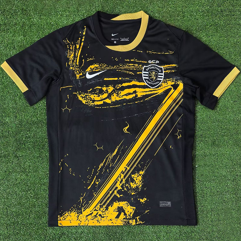 24-25 Sporting Lisbon Black Fans Soccer Jersey