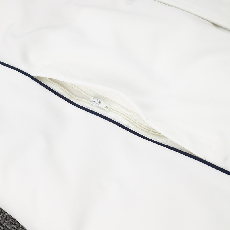 24-25 Argentina White Hooded Windbreaker Fabric Cotton Coat #G183(金标)