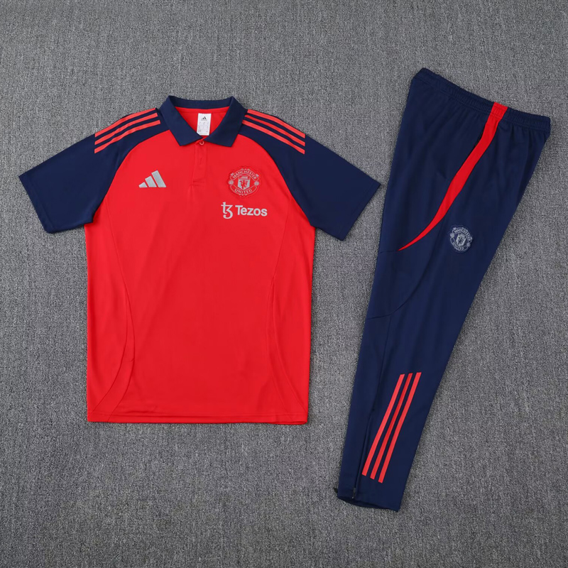 25-26  Man Utd Red Polo Tracksuit